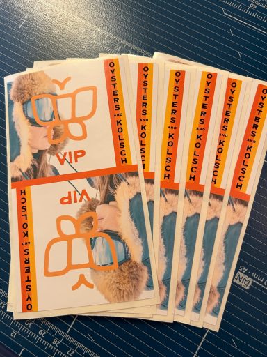 Vintage ski-lift style passes