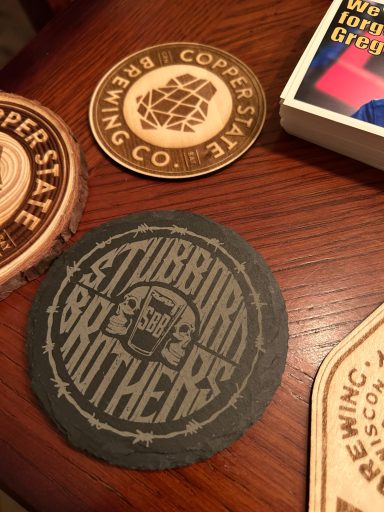 Slate coaster test
