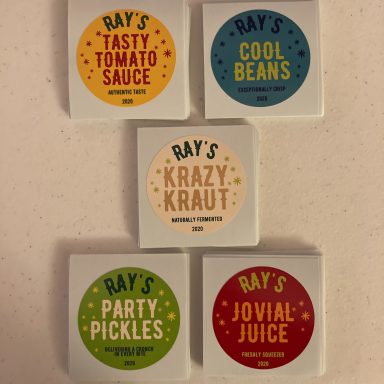 Ball glass jar labels